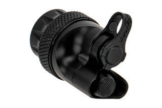 SureFire black Scout Light Dual Switch Tailcap is compatible with remote switches and features push button activation